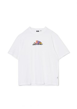 Cropp - Biała koszulka z nadrukiem - biały ze sklepu Cropp w kategorii T-shirty męskie - zdjęcie 165893094