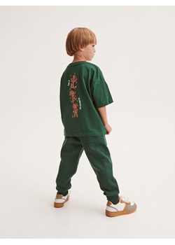 Reserved - Świąteczny t-shirt oversize - zielony ze sklepu Reserved w kategorii T-shirty chłopięce - zdjęcie 165893554