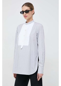 Victoria Beckham bluzka damska kolor biały 1124WSH005240A ze sklepu ANSWEAR.com w kategorii Bluzki damskie - zdjęcie 165894754
