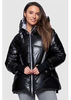 DIEGO M Czarna kurtka puchowa z odpinanymi rękawami, Wybierz rozmiar 34 EU - 38 IT ze sklepu outfit.pl w kategorii Kurtki damskie - zdjęcie 165987700