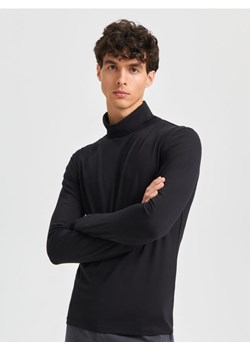 Sinsay - Koszulka z golfem - czarny ze sklepu Sinsay w kategorii T-shirty męskie - zdjęcie 165995092
