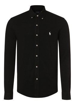 Polo Ralph Lauren Koszula męska Mężczyźni Regular Fit Bawełna czarny jednolity button down ze sklepu vangraaf w kategorii Koszule męskie - zdjęcie 166001953