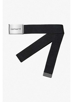 Carhartt WIP pasek Clip Belt Chrome męski kolor czarny I019176.BLACK ze sklepu PRM w kategorii Paski męskie - zdjęcie 166007852