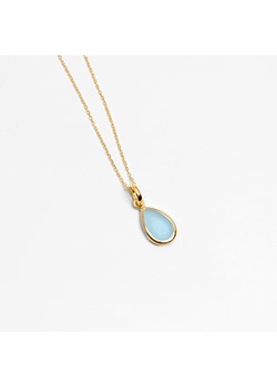 naszyjnik z łezką z niebieskim kamieniem, złoty ze sklepu ANIA KRUK w kategorii Naszyjniki - zdjęcie 166008760
