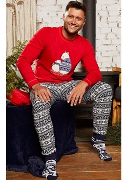 Świąteczna piżama męska z długim rękawem i długimi nogawkami Arktyka, Kolor czerwono-granatowy, Rozmiar S, Italian Fashion ze sklepu Primodo w kategorii Piżamy męskie - zdjęcie 166008832
