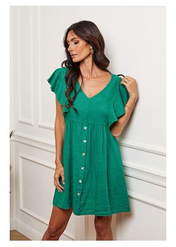 La Compagnie Du Lin Lniana sukienka w kolorze zielonym ze sklepu Limango Polska w kategorii Sukienki - zdjęcie 166016434