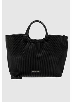 VALENTINO Duża czarna plisowana shopperka river re z saszetką ze sklepu outfit.pl w kategorii Torby Shopper bag - zdjęcie 166021384