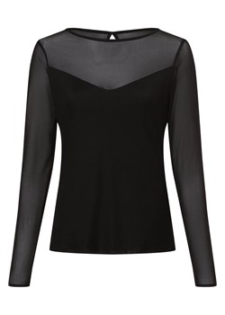 comma Damska koszulka z długim rękawem Kobiety Sztuczne włókno czarny jednolity ze sklepu vangraaf w kategorii Bluzki damskie - zdjęcie 166024423