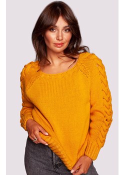 Sweter damski miodowy BK090, Kolor miodowy, Rozmiar L/XL, BeWear ze sklepu Primodo w kategorii Swetry damskie - zdjęcie 166026350