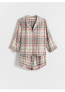 Reserved - Dwuczęściowa piżama - kremowy ze sklepu Reserved w kategorii Piżamy damskie - zdjęcie 166028944