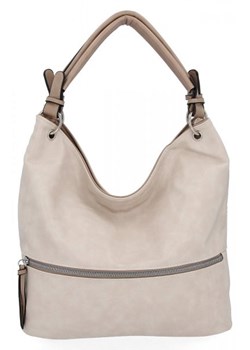 Torebka Damska XL firmy Hernan Beżowa ze sklepu torbs.pl w kategorii Torby Shopper bag - zdjęcie 166030060