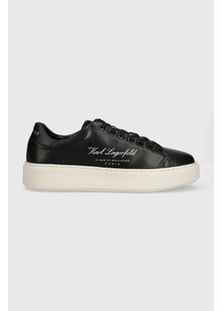 Karl Lagerfeld sneakersy skórzane MAXI KUP kolor czarny KL52223 ze sklepu ANSWEAR.com w kategorii Buty sportowe męskie - zdjęcie 166031150