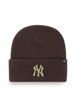 47brand czapka MLB New York Yankees kolor brązowy ze sklepu ANSWEAR.com w kategorii Czapki zimowe męskie - zdjęcie 166031571