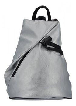 Uniwersalny Plecak Damski firmy Hernan Srebrny ze sklepu torbs.pl w kategorii Plecaki - zdjęcie 166038413