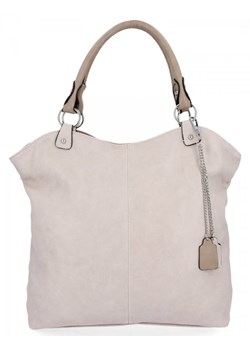 Torebka Damska Shopper Bag XL firmy Hernan Beżowa ze sklepu torbs.pl w kategorii Torby Shopper bag - zdjęcie 166038524
