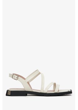 Estro: Białe sandały damskie z cienkich pasków ze sklepu Estro w kategorii Sandały damskie - zdjęcie 166039371