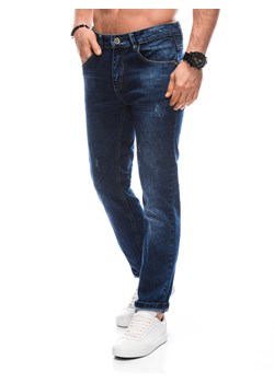 Spodnie męskie jeansowe 1433P - niebieskie ze sklepu Edoti w kategorii Jeansy męskie - zdjęcie 166041662