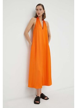 Samsoe Samsoe sukienka kolor pomarańczowy mini rozkloszowana ze sklepu PRM w kategorii Sukienki - zdjęcie 166042643