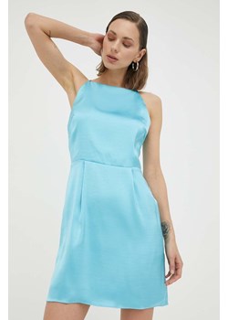 Samsoe Samsoe sukienka kolor niebieski mini rozkloszowana ze sklepu PRM w kategorii Sukienki - zdjęcie 166042663