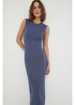 Samsoe Samsoe sukienka kolor niebieski maxi dopasowana ze sklepu PRM w kategorii Sukienki - zdjęcie 166042671