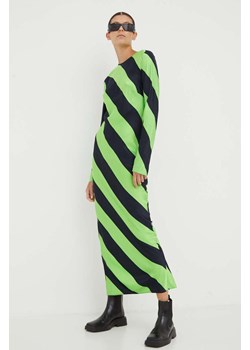 Samsoe Samsoe sukienka kolor zielony maxi dopasowana ze sklepu PRM w kategorii Sukienki - zdjęcie 166042673