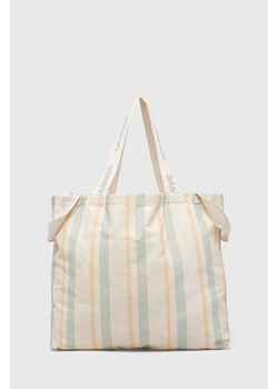 Samsoe Samsoe torebka bawełniana kolor beżowy ze sklepu PRM w kategorii Torby materiałowe - zdjęcie 166042713