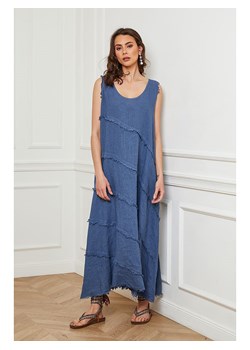 Fleur de Lin Lniana sukienka &quot;Goship&quot; w kolorze niebieskim ze sklepu Limango Polska w kategorii Sukienki - zdjęcie 166048822