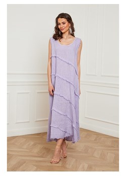 Fleur de Lin Lniana sukienka &quot;Goship&quot; w kolorze fioletowym ze sklepu Limango Polska w kategorii Sukienki - zdjęcie 166048831