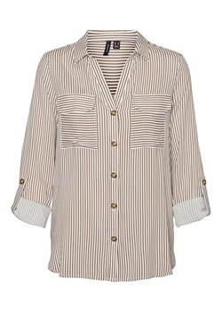 Vero Moda Koszula w kolorze jasnobrązowo-białym ze sklepu Limango Polska w kategorii Koszule damskie - zdjęcie 166050164