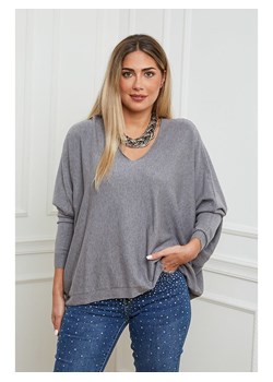 Plus Size Company Sweter &quot;Cora&quot; w kolorze szarym ze sklepu Limango Polska w kategorii Swetry damskie - zdjęcie 166050813