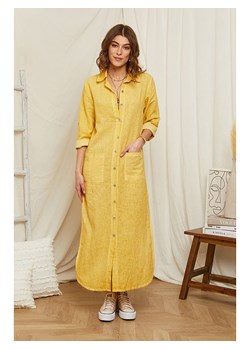 Rodier Lin Lniana sukienka w kolorze żółtym ze sklepu Limango Polska w kategorii Sukienki - zdjęcie 166054132