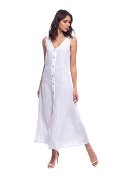 Rodier Lin Lniana sukienka w kolorze białym ze sklepu Limango Polska w kategorii Sukienki - zdjęcie 166054243