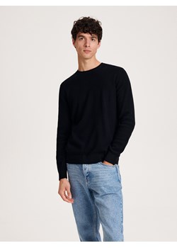 Reserved - Bawełniany sweter - czarny ze sklepu Reserved w kategorii Swetry męskie - zdjęcie 166055123