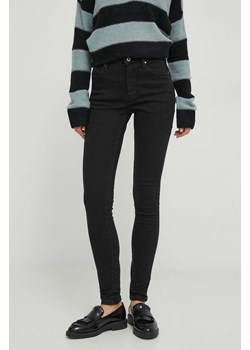 Pepe Jeans jeansy damskie kolor czarny ze sklepu ANSWEAR.com w kategorii Jeansy damskie - zdjęcie 166056412