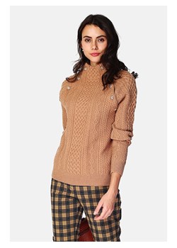 ASSUILI Kaszmirowy sweter w kolorze jasnobrązowym ze sklepu Limango Polska w kategorii Swetry damskie - zdjęcie 166058103
