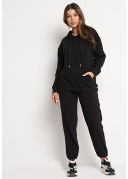 Czarny 2-częściowy Komplet Dresowy z Bluzą i Spodniami Ciprana ze sklepu Born2be Odzież w kategorii Dresy damskie - zdjęcie 166060354