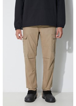 Carhartt WIP spodnie bawełniane Aviation Pant kolor beżowy proste I032468.8Y02 ze sklepu PRM w kategorii Spodnie męskie - zdjęcie 166070494