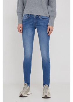 Pepe Jeans jeansy damskie kolor niebieski ze sklepu ANSWEAR.com w kategorii Jeansy damskie - zdjęcie 166070730