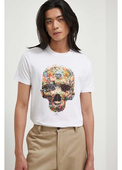 PS Paul Smith t-shirt bawełniany męski kolor biały z nadrukiem ze sklepu ANSWEAR.com w kategorii T-shirty męskie - zdjęcie 166074274