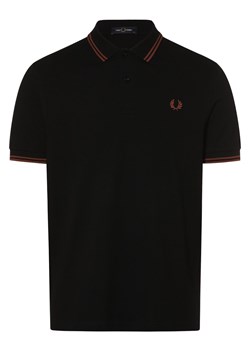 Fred Perry Męska koszulka polo Mężczyźni Bawełna czarny jednolity ze sklepu vangraaf w kategorii T-shirty męskie - zdjęcie 166085092