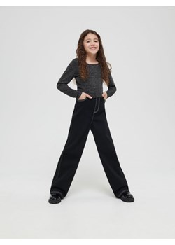 Sinsay - Jeansy wide leg - czarny ze sklepu Sinsay w kategorii Spodnie dziewczęce - zdjęcie 166089211