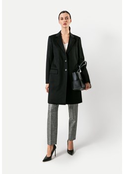 Czarny płaszcz dyplomatka 100% wełna ze sklepu Molton w kategorii Płaszcze damskie - zdjęcie 166091351