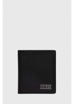 Guess portfel skórzany NEW BOSTON męski kolor czarny SMNEBR LEA22 ze sklepu ANSWEAR.com w kategorii Portfele męskie - zdjęcie 166093142