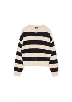 Cropp - Kremowy sweter w czarne paski - kremowy ze sklepu Cropp w kategorii Swetry damskie - zdjęcie 166110094