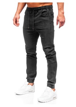Czarne spodnie jeansowe joggery męskie Denley 9102 ze sklepu Denley w kategorii Jeansy męskie - zdjęcie 166112470