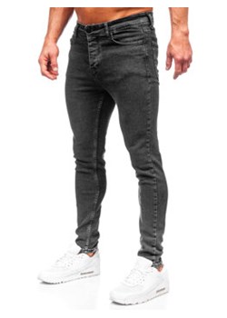Czarne spodnie jeansowe męskie regular fit Denley 6027 ze sklepu Denley w kategorii Jeansy męskie - zdjęcie 166112492