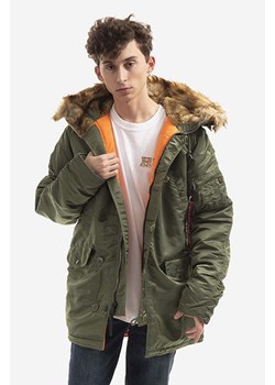 Alpha Industries kurtka N3B VF 59 męska kolor zielony zimowa 103141.01 ze sklepu ANSWEAR.com w kategorii Kurtki męskie - zdjęcie 166113651