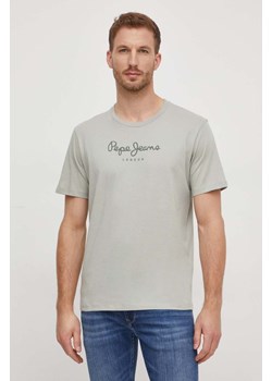 Pepe Jeans t-shirt bawełniany Eggo męski kolor zielony z nadrukiem PM508208 ze sklepu ANSWEAR.com w kategorii T-shirty męskie - zdjęcie 166114831