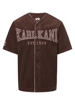 Karl Kani Koszula męska Mężczyźni Regular Fit Bawełna brązowy jednolity ze sklepu vangraaf w kategorii Koszule męskie - zdjęcie 166115334