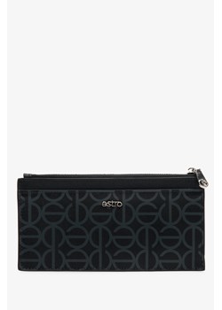 Estro: Duży portfel damski ze skóry naturalnej w kolorze czarnym ze sklepu Estro w kategorii Portfele damskie - zdjęcie 166116540